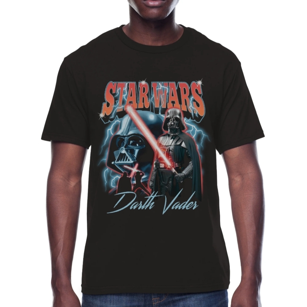 Darth Vader Men's Size 2XL (50-52) Graphic Crew Neck T-Shirt Star Wars Black NWT